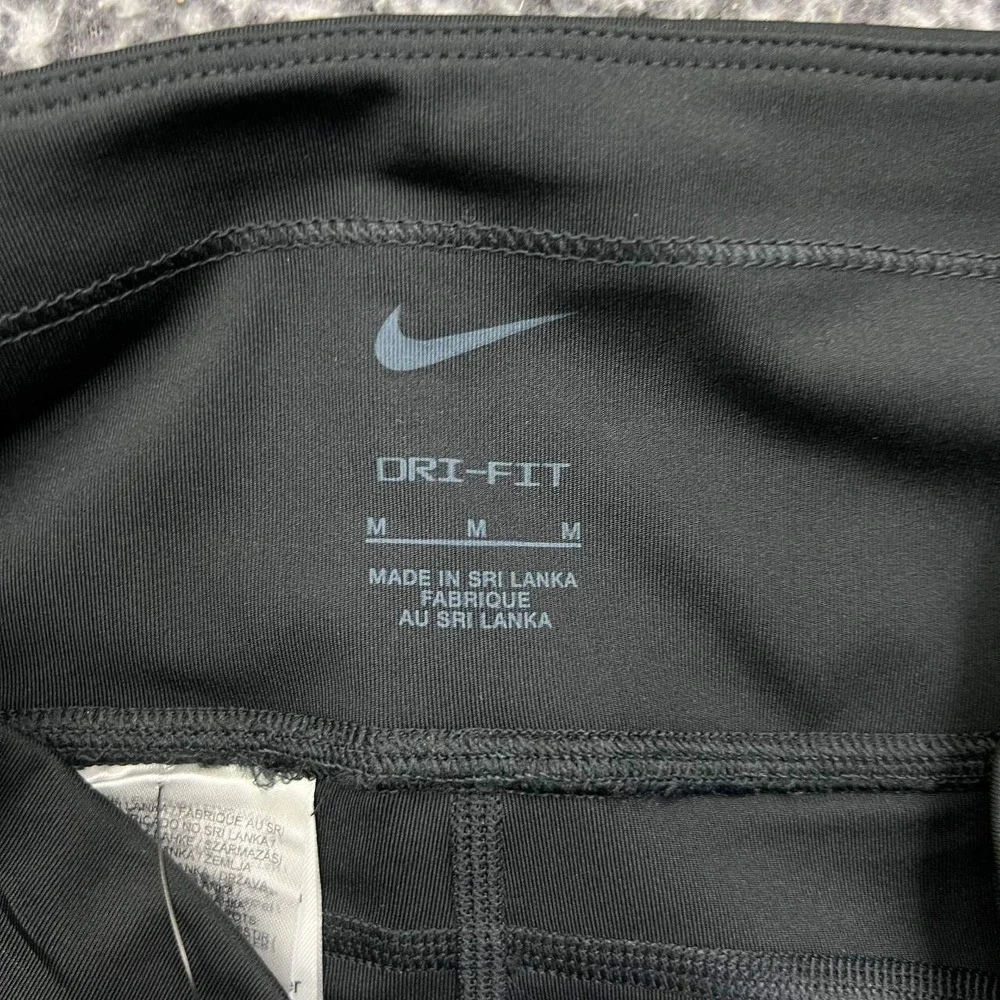 Nike Dri-Fit Leggings Women Medium Black Pull‎ On Athletic 28x28 New